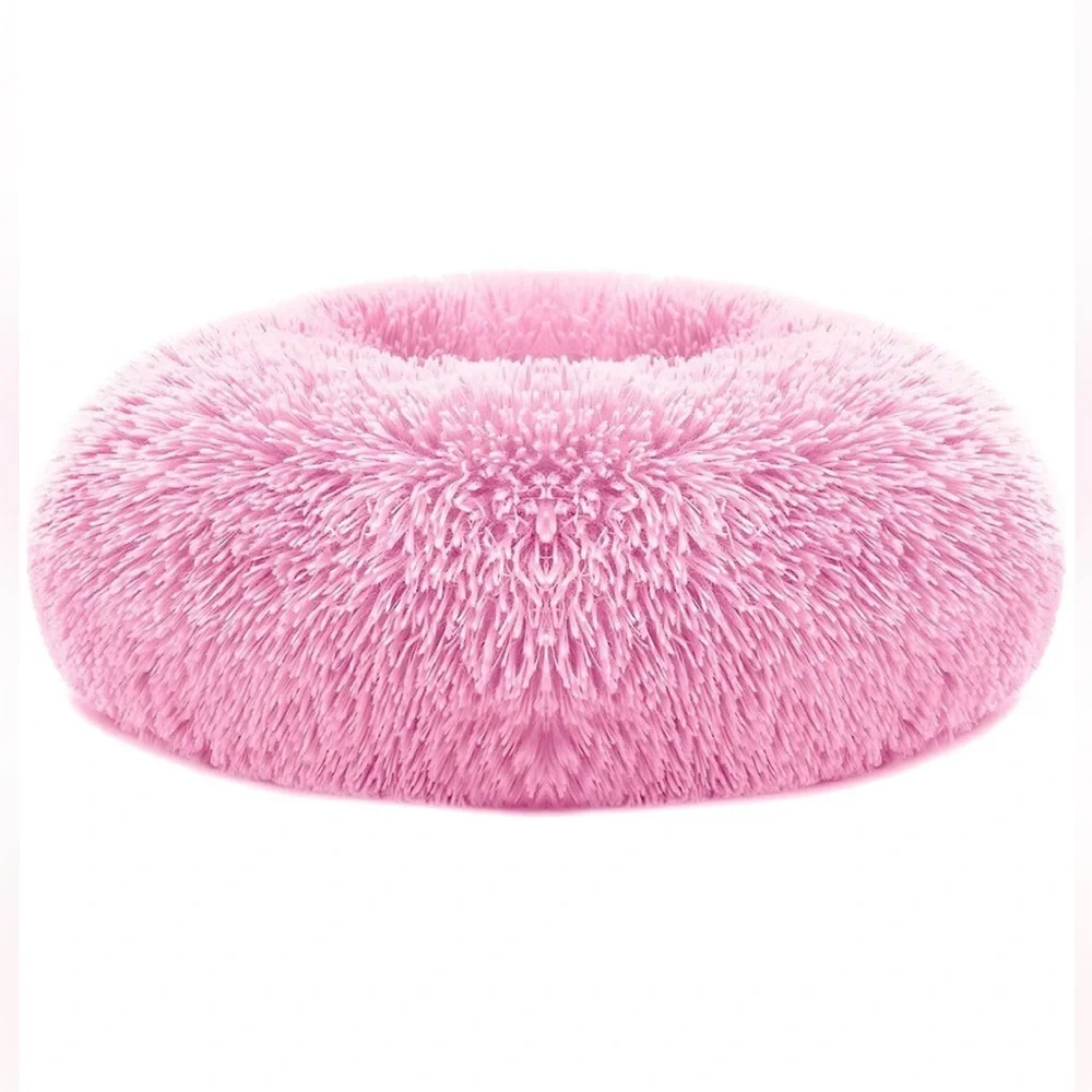 Fresh Fab Finds Pet Dog Bed Soft Warm Fleece in Pink, Size M/L, New